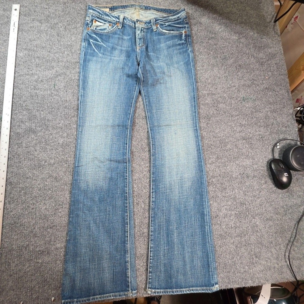 Big Star Sweet Low Boot Jeans Womens 30L Blue Wash Bootcut Distressed 30x34